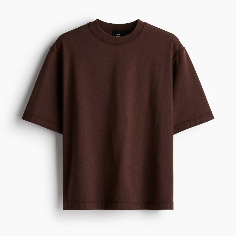 H&M Rich Brown Crew Neck Sweater Sz L